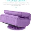 imageBest Choice Products Reclining Folding Floor Gaming Chair for Home Office Lounging Reading w 360Degree Swivel 4 Adjustable Positions Tufted Cushions  BlackLavender