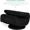 imageBest Choice Products Reclining Folding Floor Gaming Chair for Home Office Lounging Reading w 360Degree Swivel 4 Adjustable Positions Tufted Cushions  BlackBlack