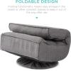 imageBest Choice Products Reclining Folding Floor Gaming Chair for Home Office Lounging Reading w 360Degree Swivel 4 Adjustable Positions Tufted Cushions  BlackDark Gray