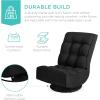 imageBest Choice Products Reclining Folding Floor Gaming Chair for Home Office Lounging Reading w 360Degree Swivel 4 Adjustable Positions Tufted Cushions  BlackBlack