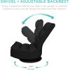 imageBest Choice Products Reclining Folding Floor Gaming Chair for Home Office Lounging Reading w 360Degree Swivel 4 Adjustable Positions Tufted Cushions  BlackBlack