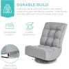 imageBest Choice Products Reclining Folding Floor Gaming Chair for Home Office Lounging Reading w 360Degree Swivel 4 Adjustable Positions Tufted Cushions  BlackGrey