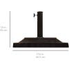 imageBest Choice Products 26lb Outdoor Patio Umbrella Stand HeavyDuty Steel Square Umbrella Base wBronze Finish Decorative Basket Weave Pattern