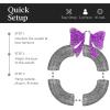 imageBest Choice Products 36in PreLit Outdoor Halloween Wreath LED Metal Holiday Dcor w 120 Lights Bow  PurpleBlack
