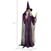 imageBest Choice Products 5ft Halloween Animatronic Witch Wicked Wanda Standing Poseable Figure Decoration wPreRecorded Phrases LED Glowing Eyes Adjustable Arms5ft Witch