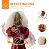 imageBest Choice Products 5ft Halloween Animatronic Witch Wicked Wanda Standing Poseable Figure Decoration wPreRecorded Phrases LED Glowing Eyes Adjustable Arms245 Creepy Doll
