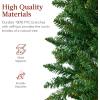 imageBest Choice Products 6ft Black Artificial Holiday Christmas Pencil Tree for Home Office Party Decoration w 608 Tips Metal Hinges ampamp BaseGreen