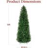 imageBest Choice Products 6ft Black Artificial Holiday Christmas Pencil Tree for Home Office Party Decoration w 608 Tips Metal Hinges ampamp BaseGreen