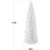 imageBest Choice Products 6ft Black Artificial Holiday Christmas Pencil Tree for Home Office Party Decoration w 608 Tips Metal Hinges ampamp BaseWhite