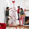 imageBest Choice Products 6ft Black Artificial Holiday Christmas Pencil Tree for Home Office Party Decoration w 608 Tips Metal Hinges ampamp BaseWhite