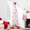 imageBest Choice Products 6ft Black Artificial Holiday Christmas Pencil Tree for Home Office Party Decoration w 608 Tips Metal Hinges ampamp BaseWhite