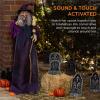 imageBest Choice Products Animatronic Roaming Creepy Doll Halloween Decoration Haunted Holly Sound Activated Holiday Prop wLightUp LED Eyes PreRecorded Phrases5ft Witch