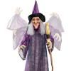 imageBest Choice Products 5ft Halloween Animatronic Witch Wicked Wanda Standing Poseable Figure Decoration wPreRecorded Phrases LED Glowing Eyes Adjustable Arms5ft Witch