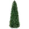 imageBest Choice Products 6ft Black Artificial Holiday Christmas Pencil Tree for Home Office Party Decoration w 608 Tips Metal Hinges ampamp BaseGreen