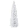 imageBest Choice Products 6ft Black Artificial Holiday Christmas Pencil Tree for Home Office Party Decoration w 608 Tips Metal Hinges ampamp BaseWhite