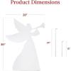 imageBest Choice Products 3ft Set of 2 Outdoor Christmas Angel Yard Decorations WeatherResistant PVC Dcor for Lawn Garden Display w 4 Ground Stakes