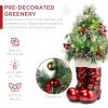 imageBest Choice Products 40in Santa Boots with PreDecorated Christmas Tree Greenery Decoration for Home ampamp Office HandPainted Frosted Tips BatteryOperated Lights