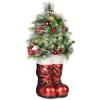 imageBest Choice Products 40in Santa Boots with PreDecorated Christmas Tree Greenery Decoration for Home ampamp Office HandPainted Frosted Tips BatteryOperated Lights