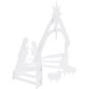 imageBest Choice Products 4ft Outdoor Nativity Scene WeatherResistant Decor Christmas Holy Family Yard Decoration WaterResistant PVC  WhiteWhite