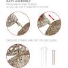 imageBest Choice Products 5ft 3D PreLit Gold Glitter Christmas Reindeer Buck Holiday Yard Decoration w 150 LED Lights Red Bow Stakes ampamp Zip Ties