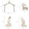 imageBest Choice Products 6ft Lighted Outdoor Nativity Scene Christmas Holy Family Yard Decoration w 190 LED Lights Stakes Zip Ties