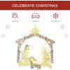 imageBest Choice Products 6ft Lighted Outdoor Nativity Scene Christmas Holy Family Yard Decoration w 190 LED Lights Stakes Zip Ties