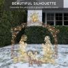 imageBest Choice Products 6ft Lighted Outdoor Nativity Scene Christmas Holy Family Yard Decoration w 190 LED Lights Stakes Zip Ties