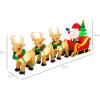 imageBest Choice Products 85ft Lighted Inflatable Christmas Decoration Santa Claus Sleigh ampamp Reindeer Indoor Outdoor for Yard Garden Driveway Large Room wHeavyDuty Stakes Electric Fan Blower