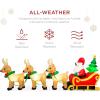 imageBest Choice Products 85ft Lighted Inflatable Christmas Decoration Santa Claus Sleigh ampamp Reindeer Indoor Outdoor for Yard Garden Driveway Large Room wHeavyDuty Stakes Electric Fan Blower