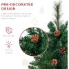imageBest Choice Products Set of 2 245in Outdoor Pathway Christmas Trees Battery Operated PreLit Holiday Dcor wLED Lights Red Berries Pine ConesGreen