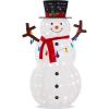 imageBest Choice Products 5ft Lighted PopUp Snowman Large White Outdoor Christmas Holiday Decoration w 200 LED Lights Hat Scarf Multicolored LightsWhite