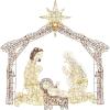 imageBest Choice Products 6ft Lighted Outdoor Nativity Scene Christmas Holy Family Yard Decoration w 190 LED Lights Stakes Zip Ties
