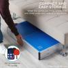 imageBest Choice Products 6x3ft Portable Ping Pong Table MidSize Folding Indoor Outdoor Table Tennis w 2 Paddles 4 Balls Included Carrying BagAmerican Flag