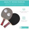 imageBest Choice Products 6x3ft Portable Ping Pong Table MidSize Folding Indoor Outdoor Table Tennis w 2 Paddles 4 Balls Included Carrying BagLight Blue