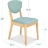 imageBest Choice Products Dining Chairs Set of 2 MidCentury Modern Upholstered Wood Armless wSeat Cushion Padded Backrest  WalnutOliveLight OakAqua