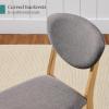 imageBest Choice Products Dining Chairs Set of 2 MidCentury Modern Upholstered Wood Armless wSeat Cushion Padded Backrest  WalnutOliveLight OakMedium Gray