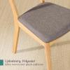 imageBest Choice Products Dining Chairs Set of 2 MidCentury Modern Upholstered Wood Armless wSeat Cushion Padded Backrest  WalnutOliveLight OakMedium Gray
