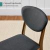imageBest Choice Products Dining Chairs Set of 2 MidCentury Modern Upholstered Wood Armless wSeat Cushion Padded Backrest  WalnutOliveWalnutCharcoal