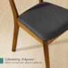 imageBest Choice Products Dining Chairs Set of 2 MidCentury Modern Upholstered Wood Armless wSeat Cushion Padded Backrest  WalnutOliveWalnutCharcoal