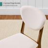 imageBest Choice Products Dining Chairs Set of 2 MidCentury Modern Upholstered Wood Armless wSeat Cushion Padded Backrest  WalnutOliveWalnutCream