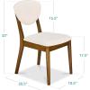 imageBest Choice Products Dining Chairs Set of 2 MidCentury Modern Upholstered Wood Armless wSeat Cushion Padded Backrest  WalnutOliveWalnutCream