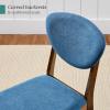 imageBest Choice Products Dining Chairs Set of 2 MidCentury Modern Upholstered Wood Armless wSeat Cushion Padded Backrest  WalnutOliveWalnutOcean Blue