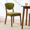 imageBest Choice Products Dining Chairs Set of 2 MidCentury Modern Upholstered Wood Armless wSeat Cushion Padded Backrest  WalnutOliveWalnutOlive
