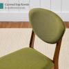 imageBest Choice Products Dining Chairs Set of 2 MidCentury Modern Upholstered Wood Armless wSeat Cushion Padded Backrest  WalnutOliveWalnutOlive