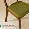 imageBest Choice Products Dining Chairs Set of 2 MidCentury Modern Upholstered Wood Armless wSeat Cushion Padded Backrest  WalnutOliveWalnutOlive
