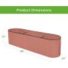 imageBest Choice Products 4x2x2ft Outdoor Metal Raised Garden Bed Oval Deep Root Planter Box for Vegetables Flowers Herbs and Succulents w 101 Gallon Capacity Rubber Edge Guard  CharcoalTerracotta