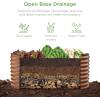 imageBest Choice Products 4x2x2ft Outdoor Metal Raised Garden Bed Oval Deep Root Planter Box for Vegetables Flowers Herbs and Succulents w 101 Gallon Capacity Rubber Edge Guard  CharcoalWood Grain