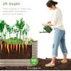 imageBest Choice Products 4x2x2ft Outdoor Metal Raised Garden Bed Oval Deep Root Planter Box for Vegetables Flowers Herbs and Succulents w 101 Gallon Capacity Rubber Edge Guard  CharcoalTaupe