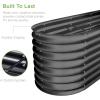 imageBest Choice Products 4x2x2ft Outdoor Metal Raised Garden Bed Oval Deep Root Planter Box for Vegetables Flowers Herbs and Succulents w 101 Gallon Capacity Rubber Edge Guard  CharcoalCharcoal
