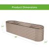 imageBest Choice Products 4x2x2ft Outdoor Metal Raised Garden Bed Oval Deep Root Planter Box for Vegetables Flowers Herbs and Succulents w 101 Gallon Capacity Rubber Edge Guard  CharcoalTaupe